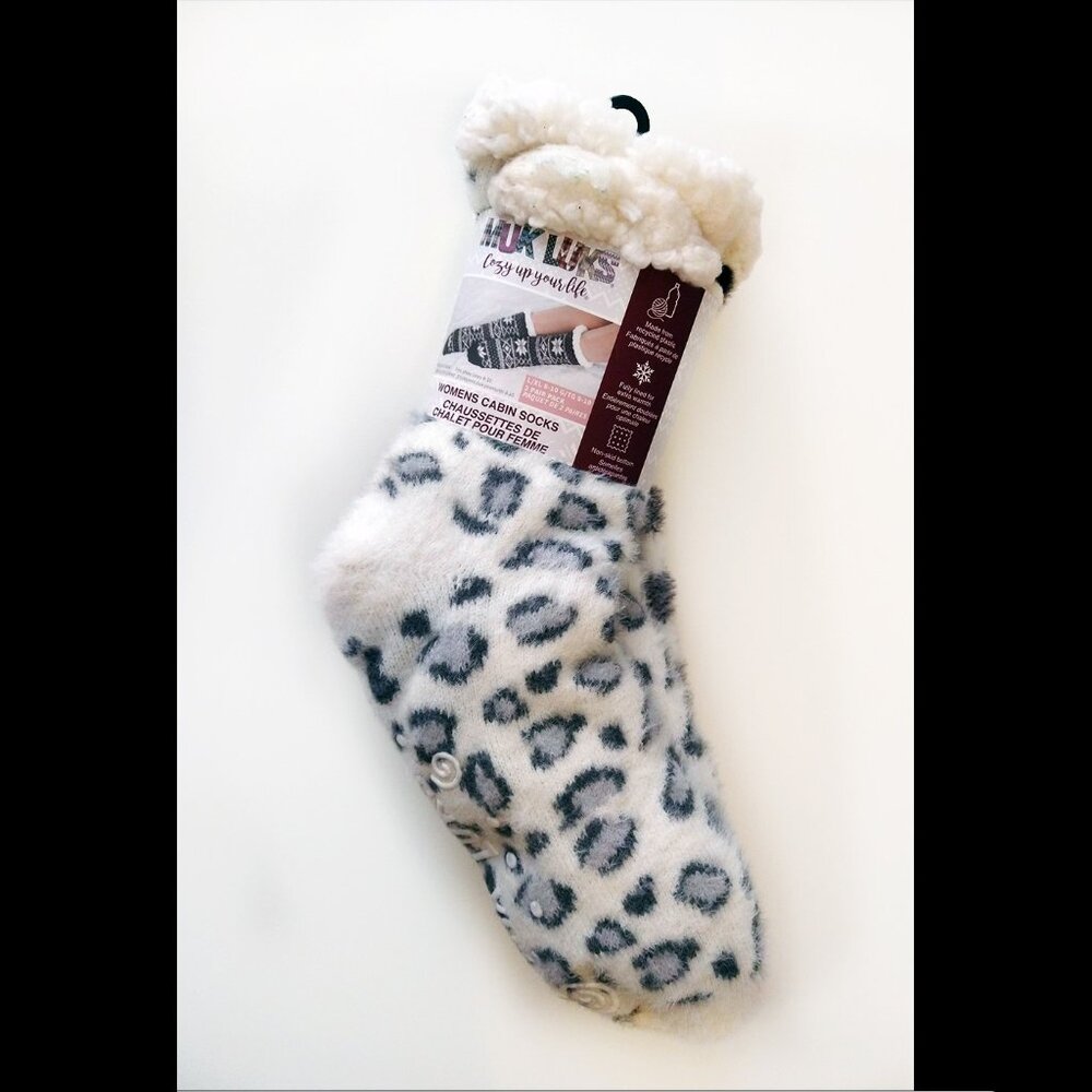 Muk Luks Women's Cozy Cabin Socks, 2 Pair, Fits Shoe Size 8-10